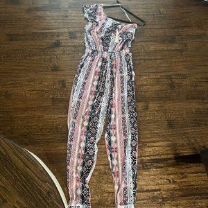 Dress Day Patterned One-Shoulder Jumpsuit. Brand New with Tags.